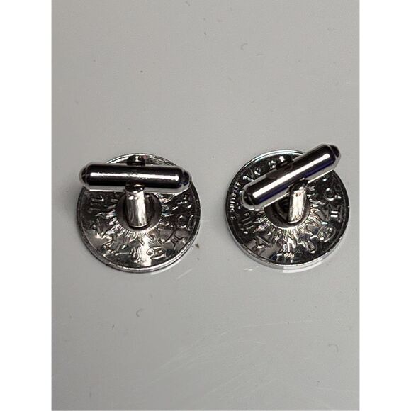 Vintage Sagittarius Sterling Silver Round Circle Cuff Links December Birthday - Picture 4 of 8